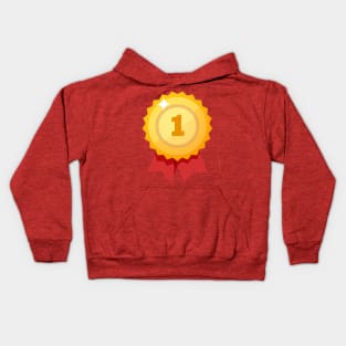 Golden medal of winner Kids Hoodie